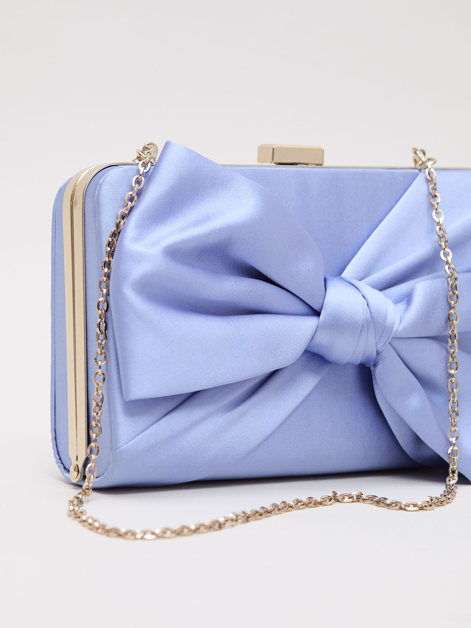 Buy Phase Eight Light Blue Satin Clutch Bag from Next USA