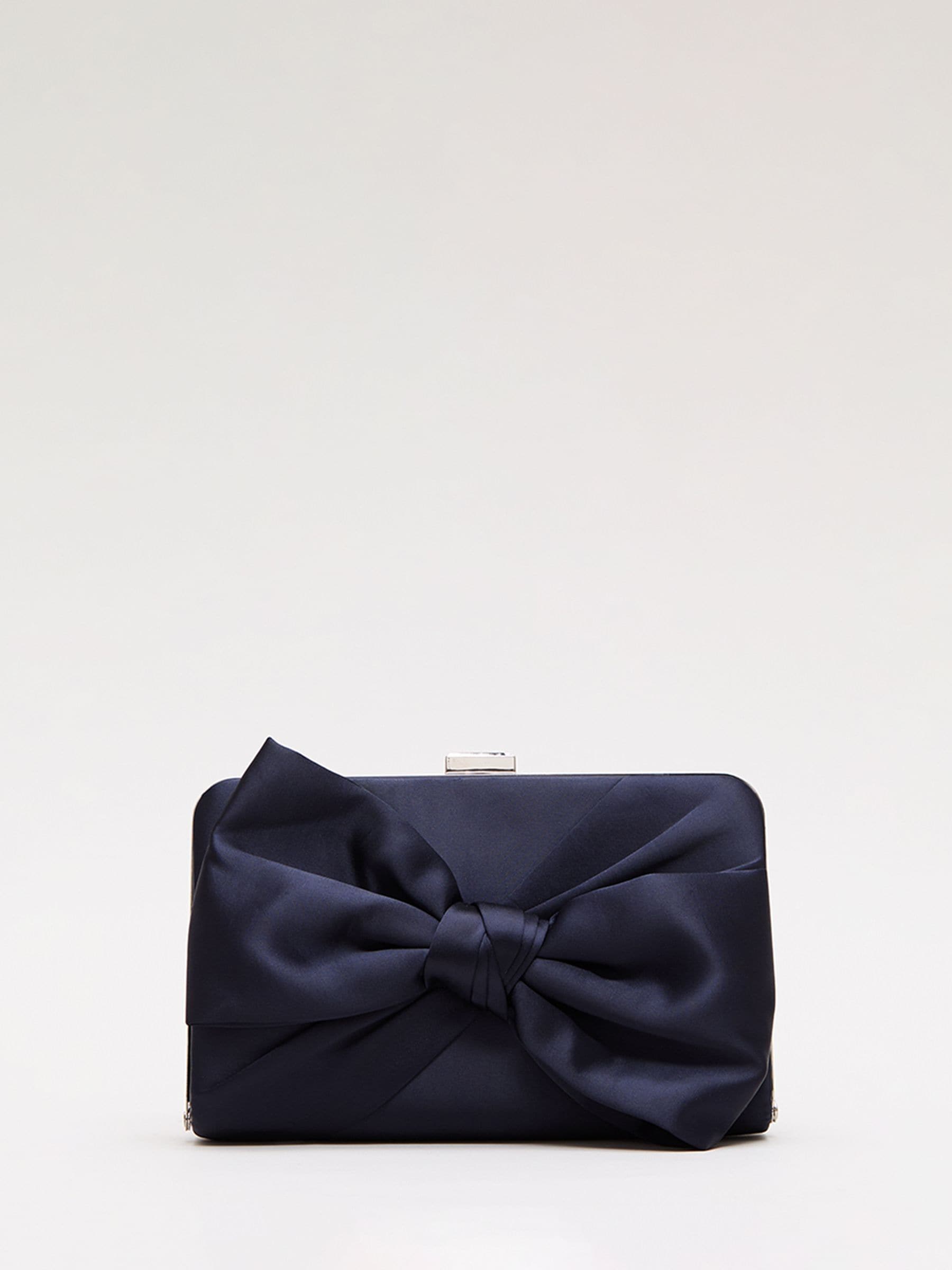 Buy Phase Eight Blue Satin Clutch Bag from Next USA