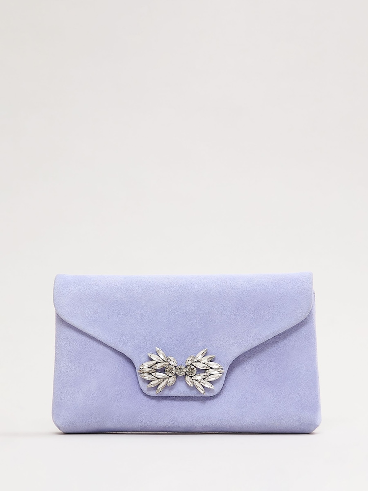 Phase Eight Blue Sparkle Clutch Bag - Image 1 of 7