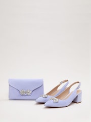 Phase Eight Blue Sparkle Clutch Bag - Image 5 of 7