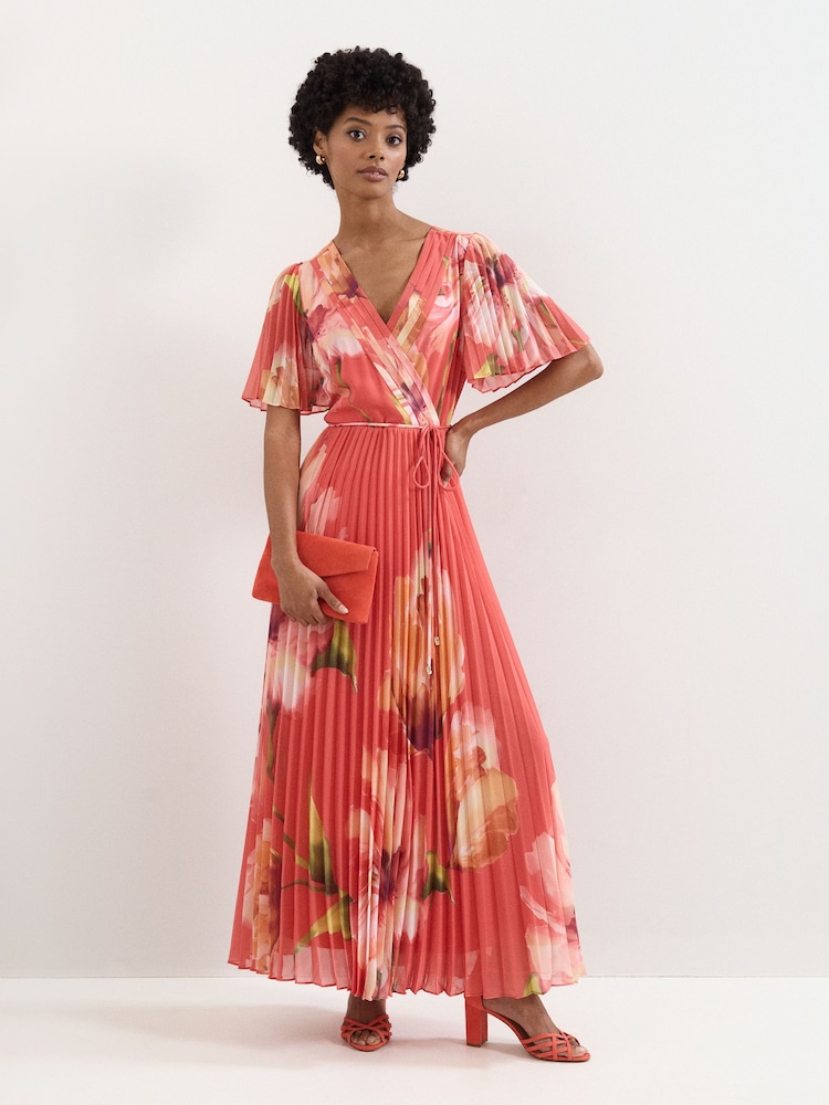 Phase Eight Orange Petite Abigail Dress - Image 1 of 7 Phase Eight Orange Petite Abigail Dress - Image 1 of 7