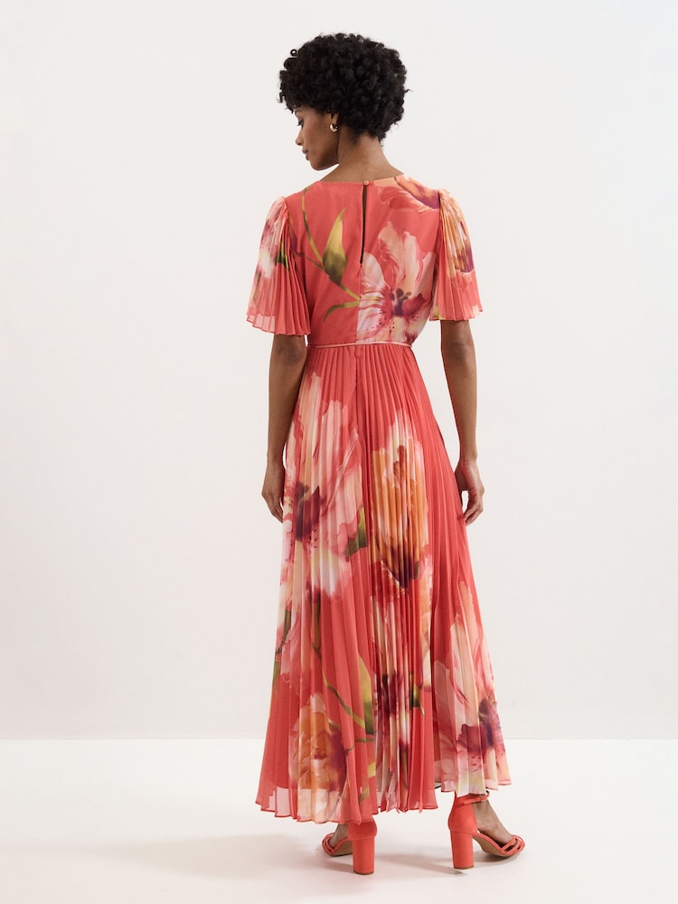 Phase Eight Orange Petite Abigail Dress - Image 2 of 7 Phase Eight Orange Petite Abigail Dress - Image 2 of 7