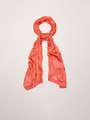 Phase Eight Orange Satin Trim Scarf - Image 3 of 5