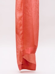 Phase Eight Orange Satin Trim Scarf - Image 4 of 5