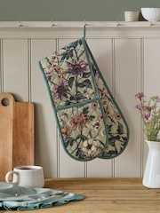 Wylder Green Wallflower Botanical Double Oven Gloves - Image 1 of 5