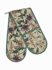 Wylder Green Wallflower Botanical Double Oven Gloves - Image 3 of 5