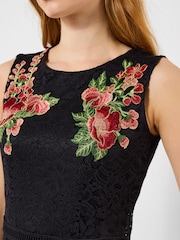 Joe Browns Black Embroidered Lace Sleeveless Blouse - Image 2 of 5