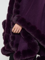 Joe Browns Faux Fur Collar And Trim Wrap Coverup - Imagen 3 de 5