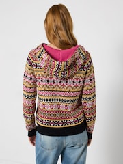 Joe Browns Pink Fairisle Jacquard Hooded Jumper - Image 5 of 7