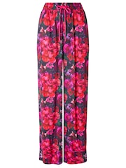 Joe Browns Black Boutique Winter Floral Pyjama Bottoms - Image 4 of 5
