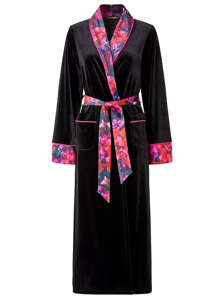 joe browns dressing gown Buy Joe Browns Black Boutique Floral Velour Dressing Gown from Next  Argentina