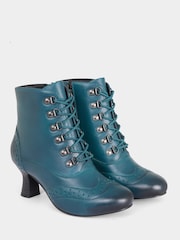 Joe Browns Blue Lace-Up Fenchurch Leather Ankle Boots - Image 3 of 4