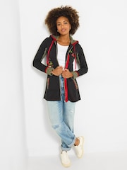 Joe Browns Black Festive Robin Print Hoodie - Image 1 of 5