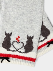 Joe Browns Grey Cat Button And Bow Detail Scarf - Image 2 of 3