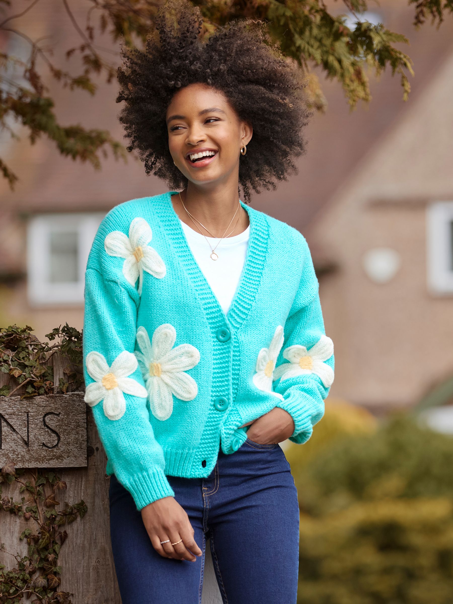 Buy Joe Browns Blue Oversized Floral Cardigan from the Next UK