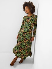 Joe Browns Green Leaf Print Jersey Dress - Image 3 of 5