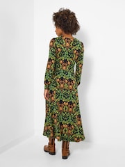 Joe Browns Green Leaf Print Jersey Dress - Image 4 of 5