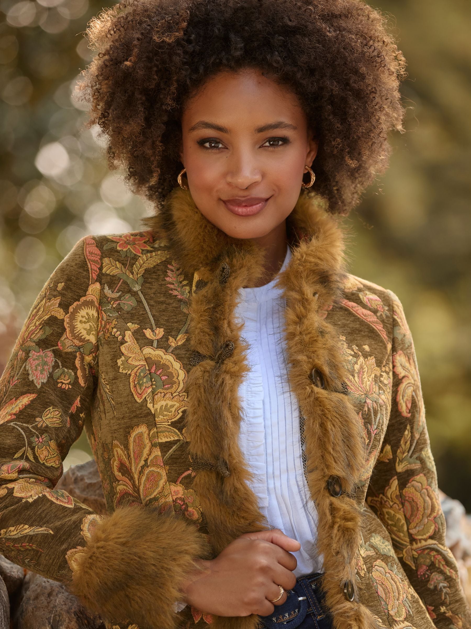 【louren】flower mole jacquard coat MT-FW-2024-LINE-