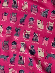 Joe Browns Pink Cat Print Scarf - Image 5 of 5
