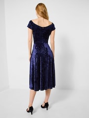 Joe Browns Blue Vintage Velour Skater Dress - Image 3 of 5
