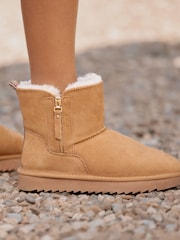 Joe Browns Brown Winter Suede Snug Boots - Image 6 of 6