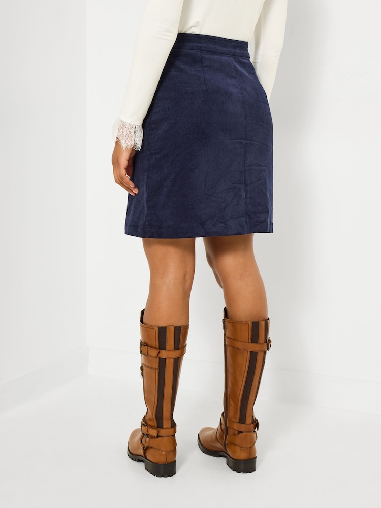 Joe Browns Blue Patch Pocket Cord Mini Skirt - Image 5 of 5 Joe Browns Blue Patch Pocket Cord Mini Skirt - Image 5 of 5