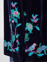 Joe Browns Blue Floral Print Boutique Dressing Grown - Image 3 of 8