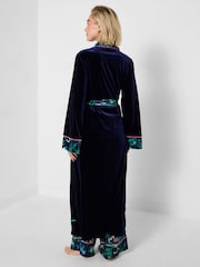 Joe Browns Blue Floral Print Boutique Dressing Grown - Image 5 of 8