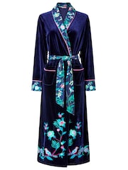 Joe Browns Blue Floral Print Boutique Dressing Grown - Image 8 of 8