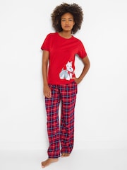 Joe Browns Red Winter Check Pyjamas Set - Image 1 of 7