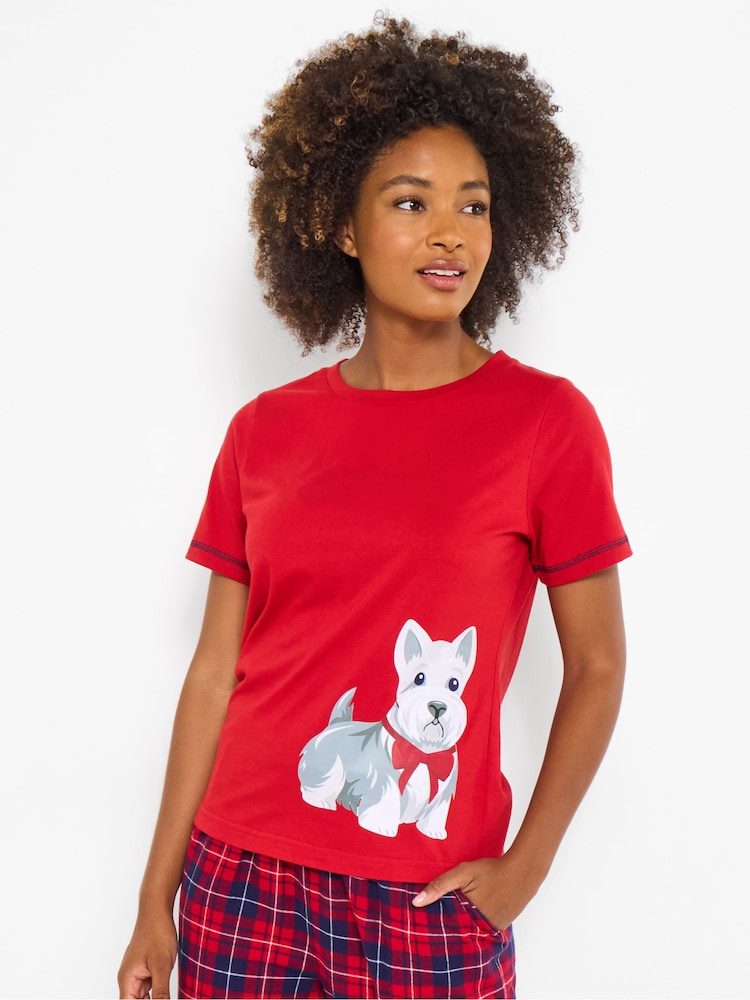 Joe Browns Red Winter Check Pyjamas Set - Image 2 of 7 Joe Browns Red Winter Check Pyjamas Set - Image 2 of 7