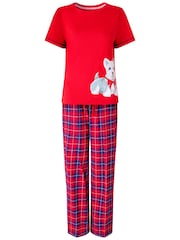 Joe Browns Red Winter Check Pyjamas Set - Image 5 of 7