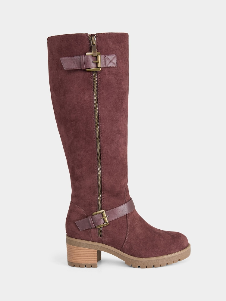Joe Browns Brown Fur Lined Microsuede Boots - Image 1 of 4 Joe Browns Brown Fur Lined Microsuede Boots - Image 1 of 4