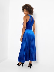 Joe Browns Blue Halter Neck Velour Maxi Dress - Image 4 of 6