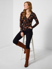 Joe Browns Robin Print Jersey Wrap Blouse - Imagen 3 de 6