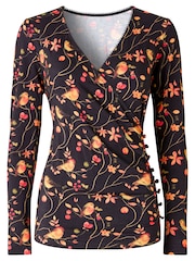 Joe Browns Robin Print Jersey Wrap Blouse - Imagen 6 de 6
