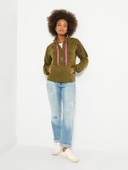 Joe Browns Green Zip Up Funnel Neck Sweat Top - Image 2 of 5