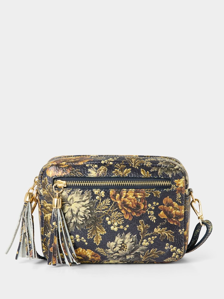 Joe Browns Purple Winter Floral Print Leather Bag - Image 1 of 3 Joe Browns Purple Winter Floral Print Leather Bag - Image 1 of 3