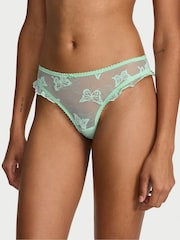 Victoria's Secret Spring Mint Green Thong Butterfly Mesh Knickers - Image 1 of 2