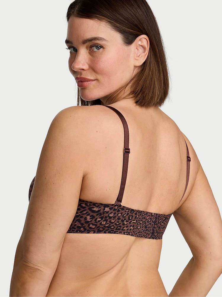 Victoria's Secret Leopard Brown Strapless Multiway Push Up Bra - Image 2 of 3 Victoria's Secret Leopard Brown Strapless Multiway Push Up Bra - Image 2 of 3