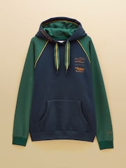 Joules Official Burghley Unisex Navy Hoodie - Image 10 of 10