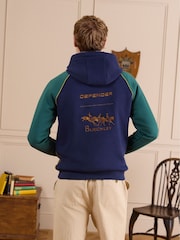 Joules Official Burghley Unisex Navy Hoodie - Image 2 of 10