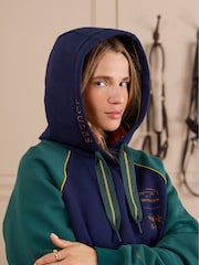 Joules Official Burghley Unisex Navy Hoodie - Image 3 of 10