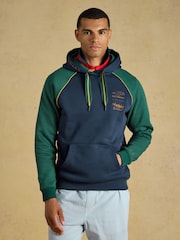 Joules Official Burghley Unisex Navy Hoodie - Image 4 of 10