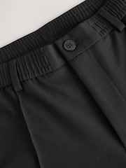 Black Smart Motionflex Trousers with Elasticated Waist - Image 10 of 12
