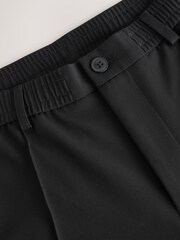 Black Smart Motionflex Trousers with Elasticated Waist - Image 3 of 5