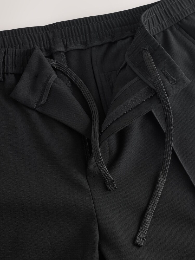 Black Smart Motionflex Trousers with Elasticated Waist - Image 5 of 5