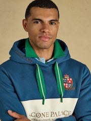 Joules Official Scone Blue/Green Hoodie - Image 3 of 4