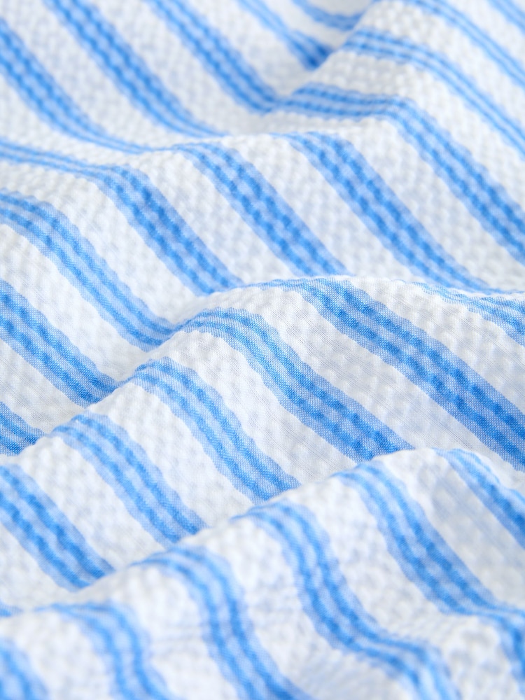 Blue/White Stripe Button Down Maxi Skirt - Image 2 of 3