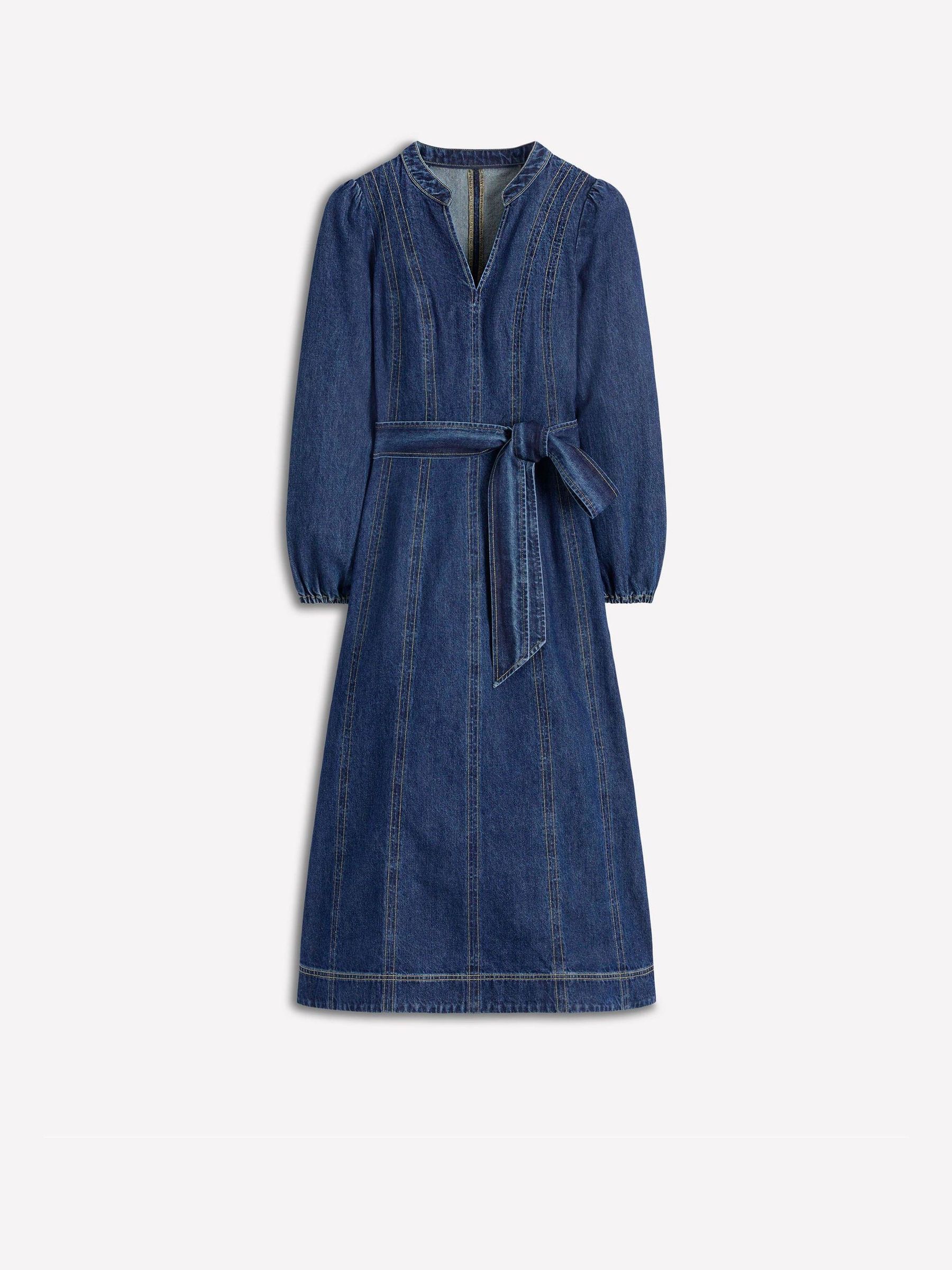 Buy Boden Blue Ros Panelled Denim Midi Dress from Next USA
